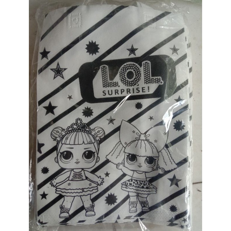 

Tas kantong/Tenteng ulang tahun LOL/bahan spunbond 35x25x8cm