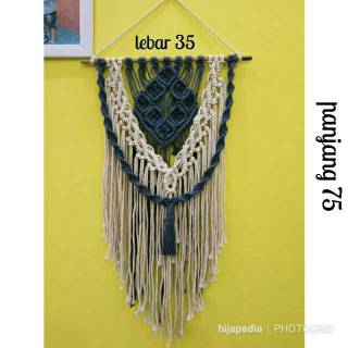 Macrame tali rajut hiasan dinding gantung frame Shopee Macrame tali rajut hiasan dinding gantung frame Shopee