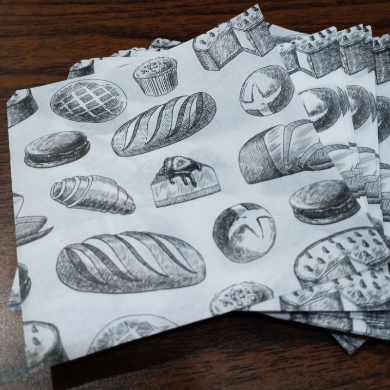 

kertas kantong bungkus donat soes biskuit anti minyak putih grease paper pouch