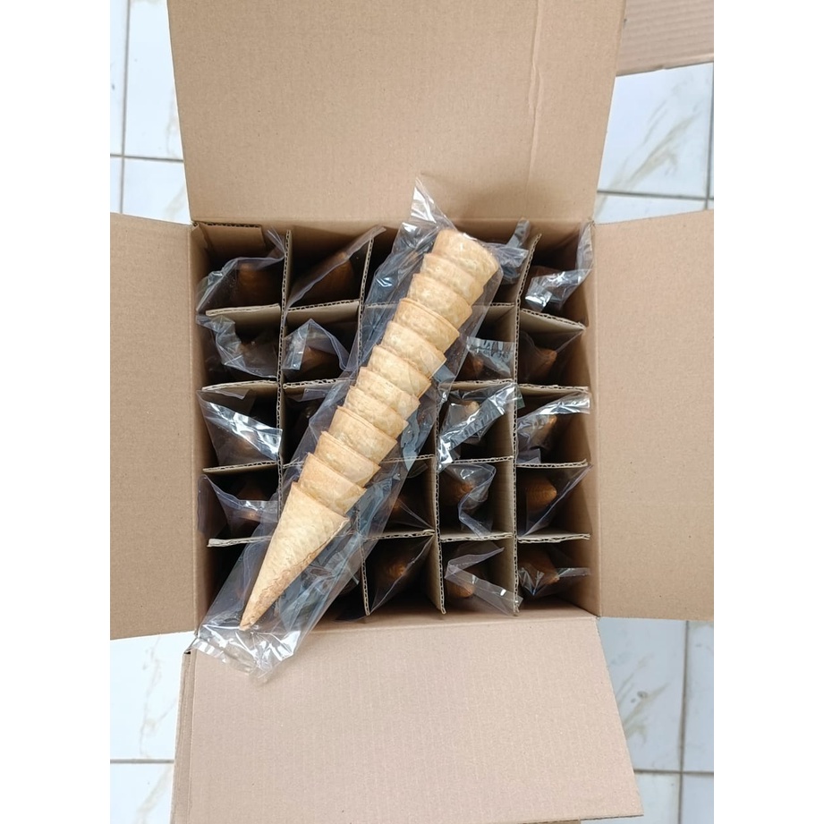 

Cone Es Krim Aladdin Rolled Sugar Cone Ice Cream 300pc 1 duskeriupuk contong eskrim cryspy Gurih manis Premium Alladin Aladin bonico