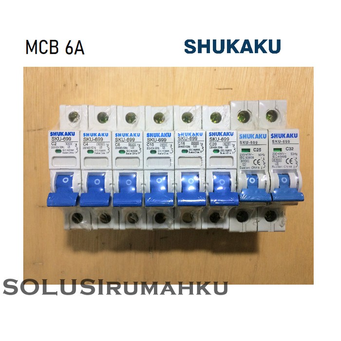 MCB SHUKAKU BIRU 6A SIKRING 6 AMPERE 1300 WATT SRNew1603