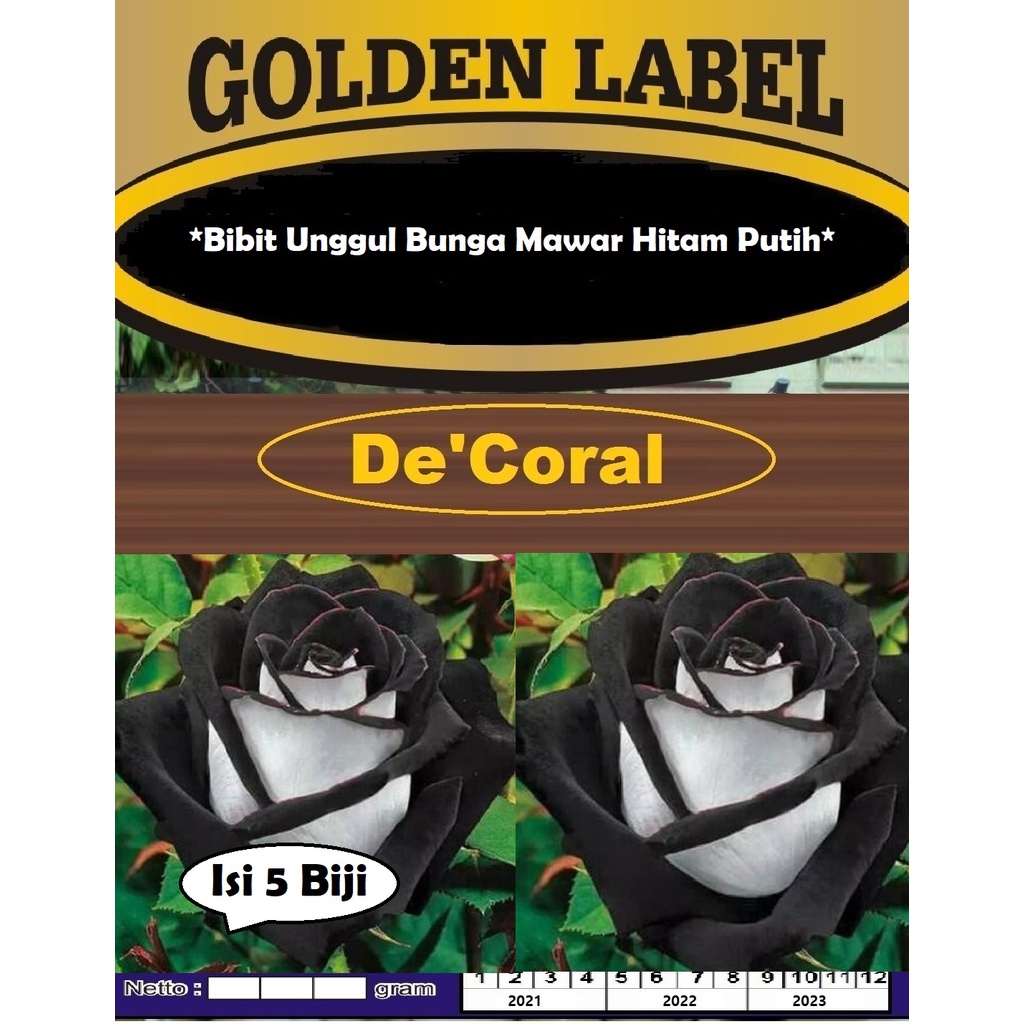 Bibit Unggul Bunga Mawar Hitam Putih |Benih Bunga Mawar Hitam Putih