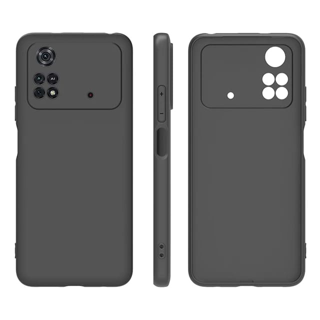 (PROMO Case) XIAOMI POCO M4 PRO 4G Soft Case Black Matte Casing Premium Slim Exellent Cover | Soft Matte | Soft Case Macaron Casing POCO M4 PRO 4G