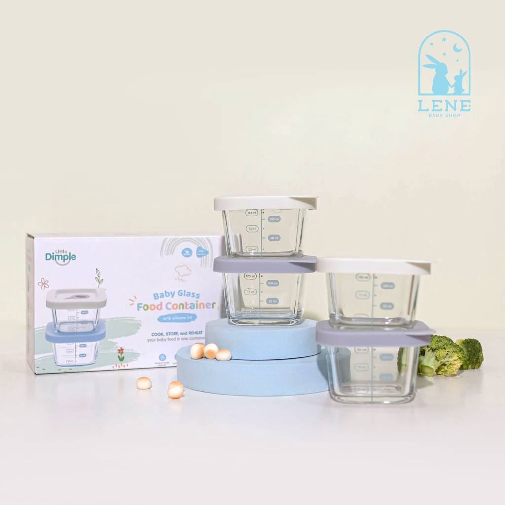 Little Dimple Baby Food Container with Silicone Lid