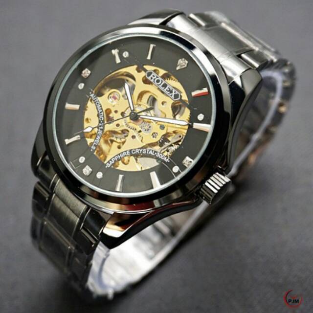 JAM TANGAN PRIA /COWOK ROLEX AUTOMATIC RANTAI TAHAN AIR ELEGANT HARGA BERSAHABAT...