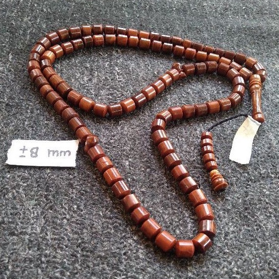 tasbih kokka peluru coklat ± 8 mm ( 8mm ) 99 butir