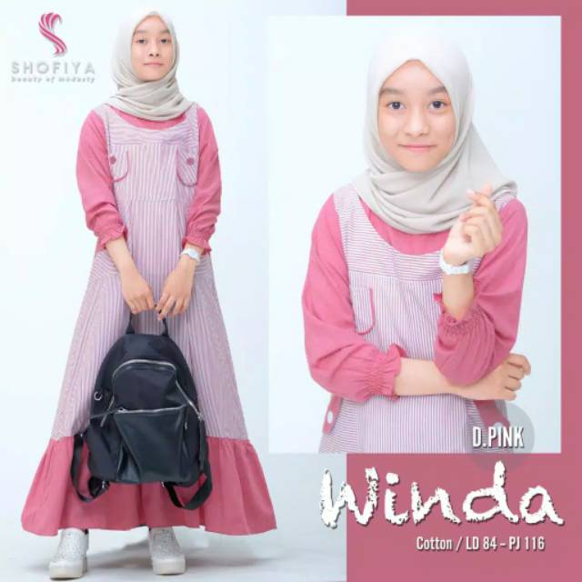 PROMO RAMADHAN - Ns FC REMAJA WINDA DRESS BY SHOPIYA||Ping maron biru