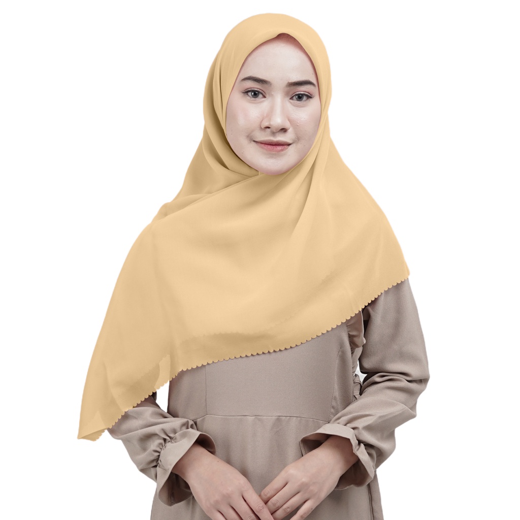 Hijab Segiempat Laser cut-Mocca