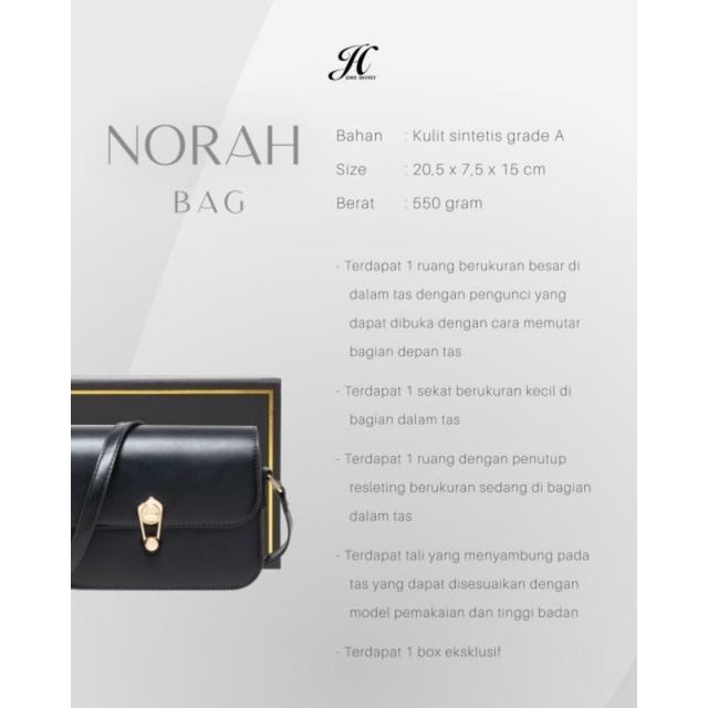 Norah Bag Jims Honey original Tas Selempang Wanita realpic cod free box exclusive official store