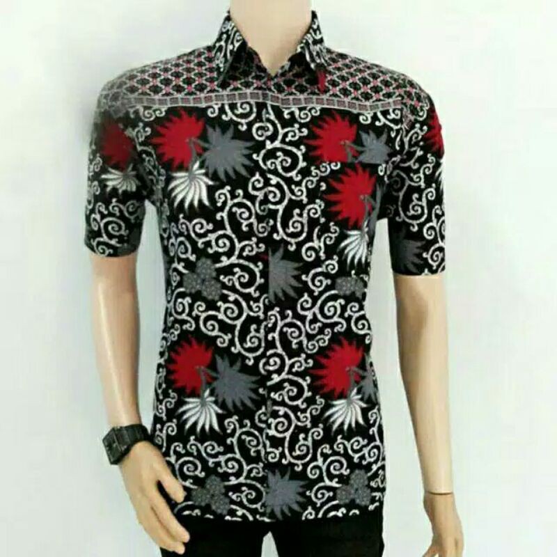 Atasan Wanita Batik Couple Maura BIG SIZE JUMBO XXL XXXL 4L 5L-Cowok 1