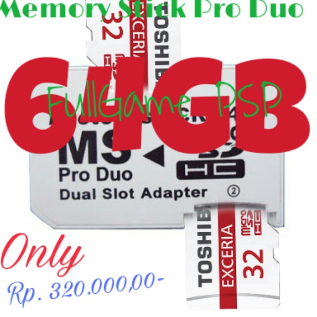 Memory PSP Stick Pro Duo 64Gb FullGame PSP