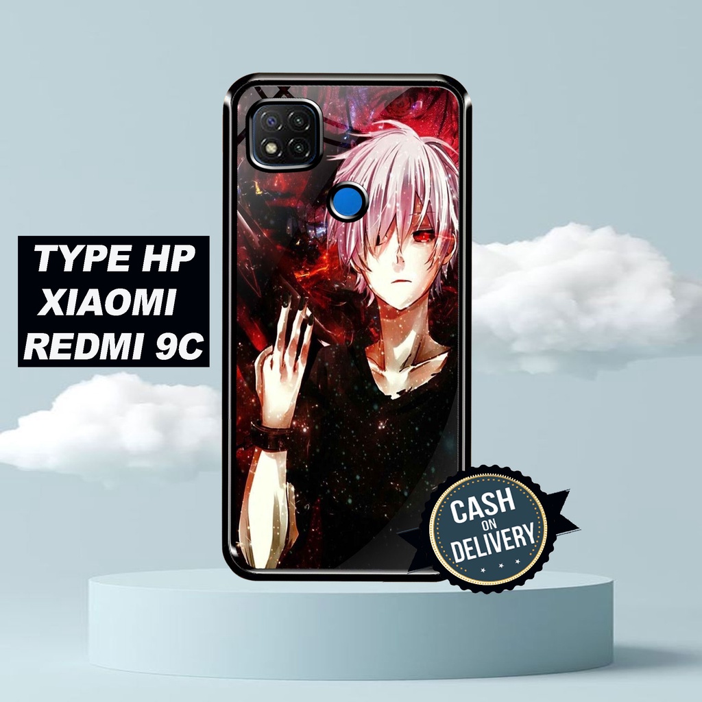 SRC - Case Xiaomi Redmi 9C Motif anime kaneki Casing Hardcase Glossy 2D Terbaru Silikon Softcase Aer