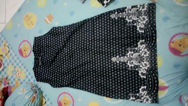 Dress Bolero Mahkota Melia Abu Batik Modern Midi Dress Kerja Seragam Kantor Pesta Kondangan