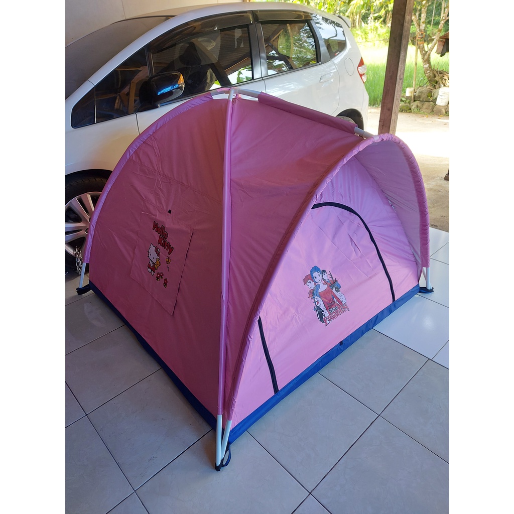Tenda Anak Warna Pink Baby | Tenda Anak Dari Paralon | Produsen Tenda Anak | Tenda Anak Murah | Tend