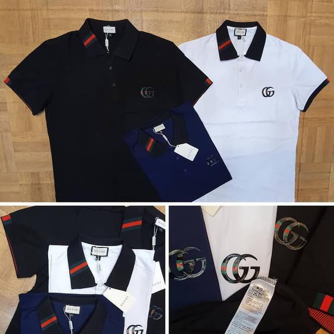 Laris Kaos kerah GUCCI Polo shirt Logo BEE IMPORT PREMIUM MIRROR QUALITY PROMO