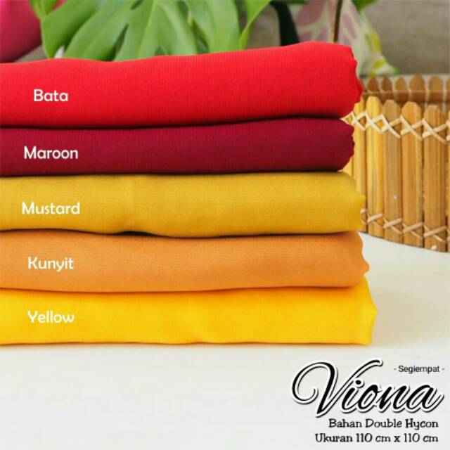 HIJAB SEGIEMPAT VIONA BEST SELLER FASHION MUSLIMAH - BAHAN DOUBLE HYCON PREMIUM