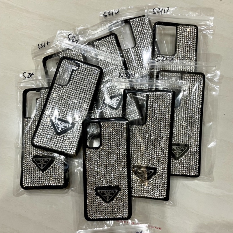 Pradaa Diamond Crystal Case Samsung S23 Ultra S22 S21 S20 plus Ultra S20+ S21+ S21+ S20Ultra S21Ultra S22Ultra Note 20 Note20 Note20Ultra