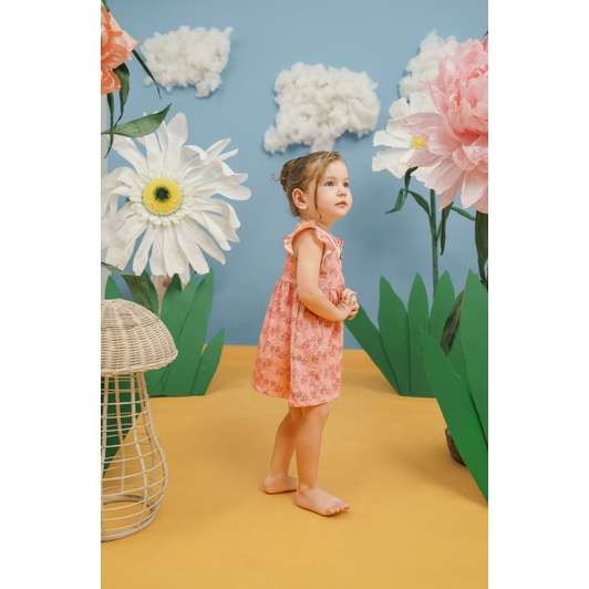 Bohopanna 0-6 Tahun Dress Anak Perempuan Ruffle Dress Extra Soft  CBKS