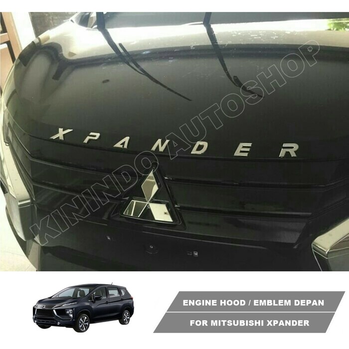 Engine Hood Emblem Xpander  Logo  Tulisan Mitsubishi  