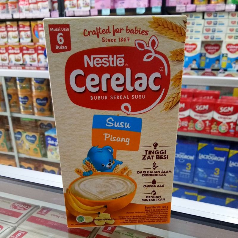 NESTLE CERELAC 6+ BUBUR SEREAL, BUBUR SEREAL SUSU 120GR