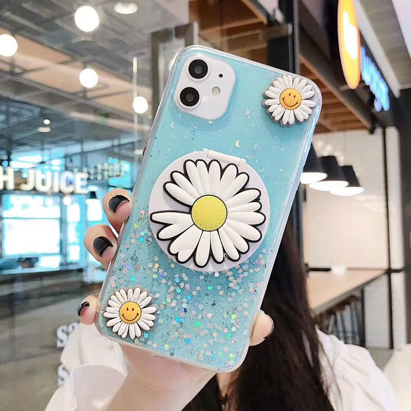 Nice Flower Mirror Soft Case HP OPPO A3S Realme C1 A5 A53 A33 A9 2020 A15 A1K A7 A5S A12 Realme C2 C11 C15 5 5S 5i C3 Narzo 5 Pro A31 A52 A92 Reno 5-#2
