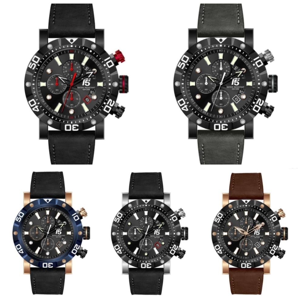 JAM TANGAN PRIA WANITA | RANTAI | KULIT | KARET | MURAH | PRIA T5 H3855G STRAP LEATHER D48MM INCLUDE