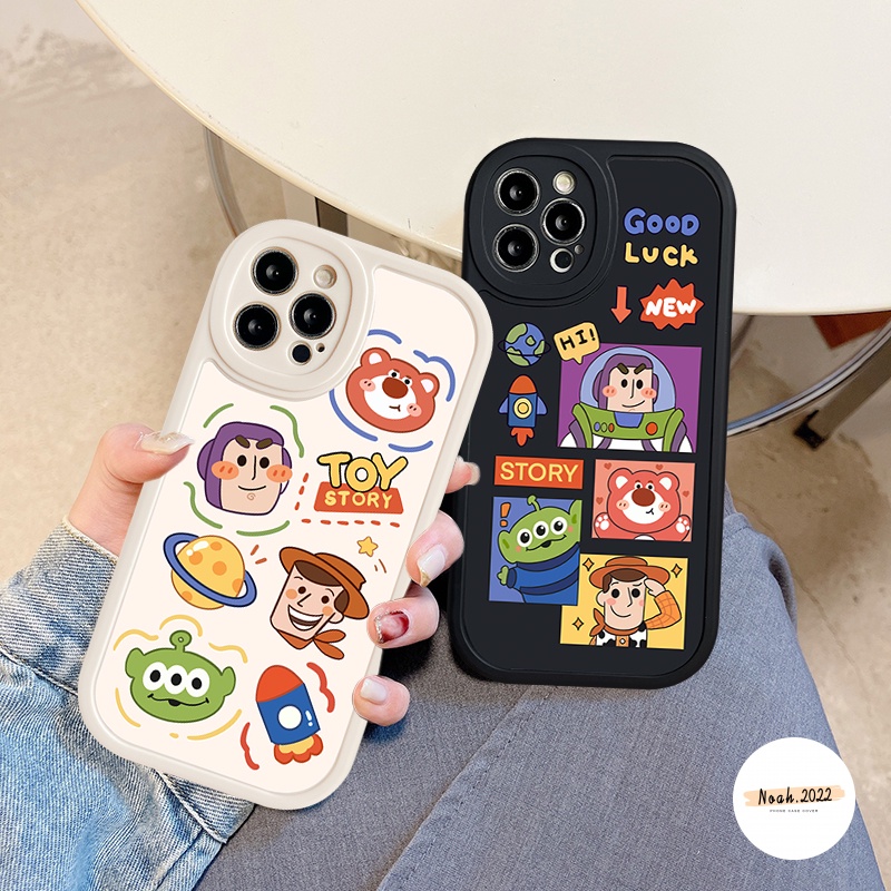 IPHONE Buzz Lightyear Phone Case Kompatibel Untuk Iphone11 14 12 13 Pro MAX XR 7 8 6 6s Plus X XS MAX SE 2020mainan Anak Laki-Laki Lucu Soft Case Lover Case