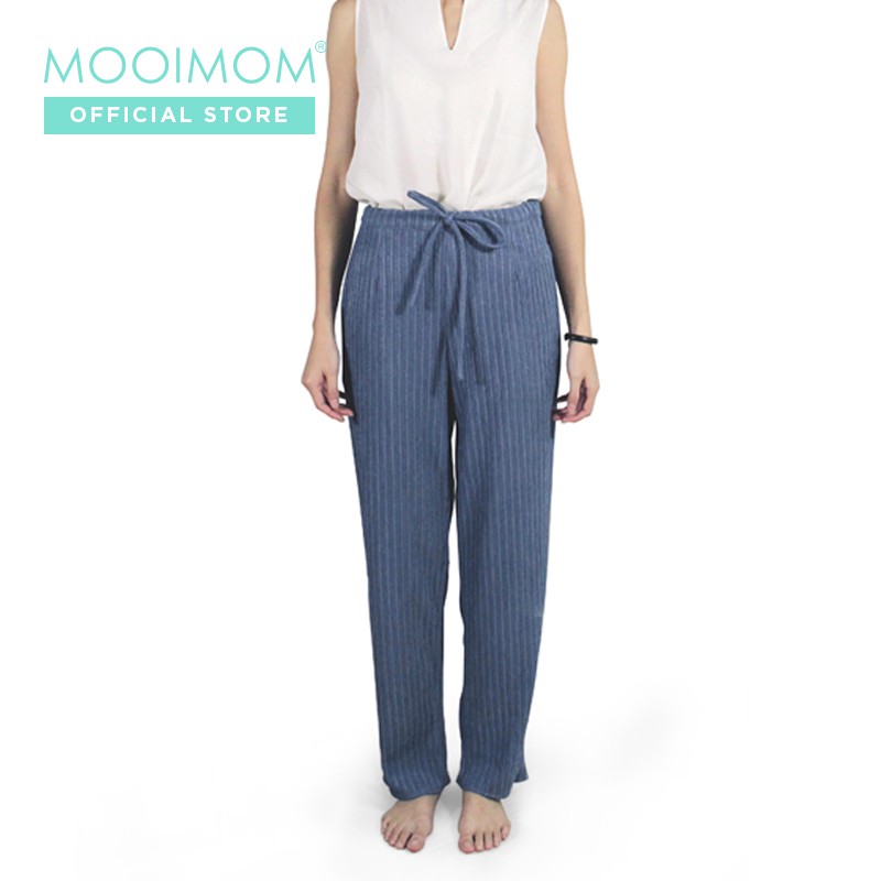 MOOIMOM Long Plisket Maternity Pants Celana Hamil Plisket MOOIMOM Long Plisket Maternity Pants Celana Hamil Plisket