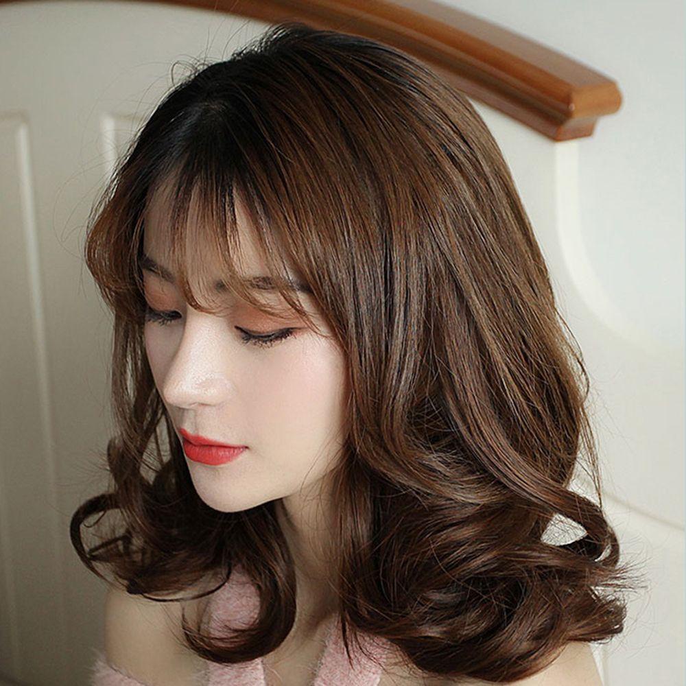 Agustinina Rambut Keriting Panjang Mulus Alami Korea U-shaped Hairpiece Clip In Hair Extensions