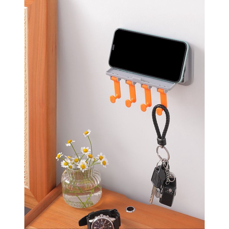 SHENAR RAK DINDING TEMPEL DAPUR CALYA MINI HOOK RAK HOLDER KAMAR MANDI