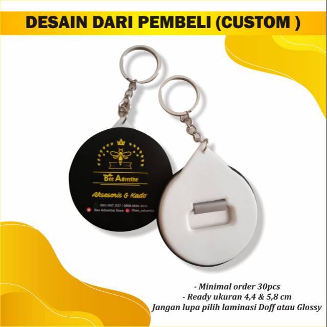 Gantungan Kunci Pembuka Botol Custom