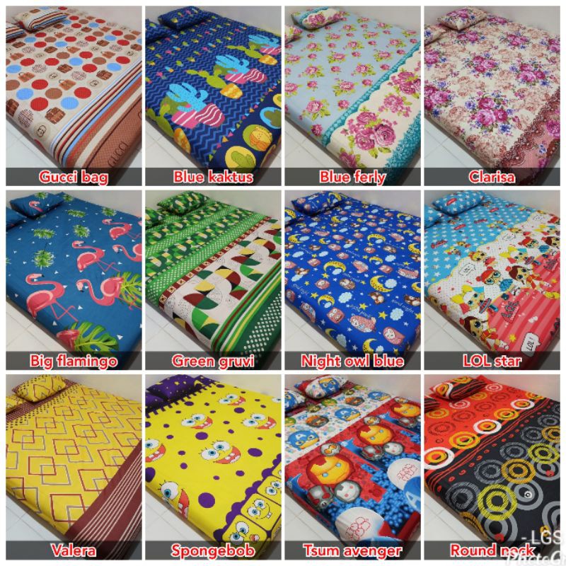 Paket 3pcs sprei 160x200 !! Sprei murah sprei homemade tidur nyenyak9