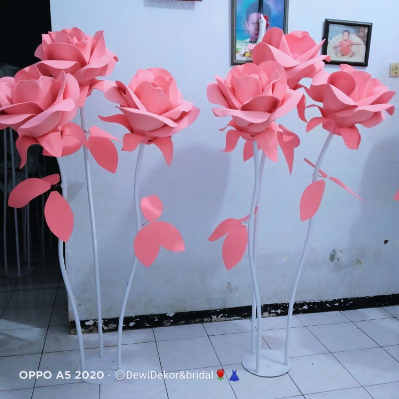 standing flower, lampu bunga