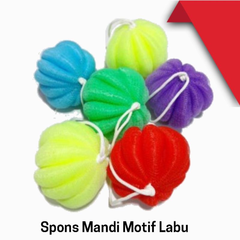 GPA Spons Mandi (6pcs)Peralatan Mandi Motif Labu Warna Grosir