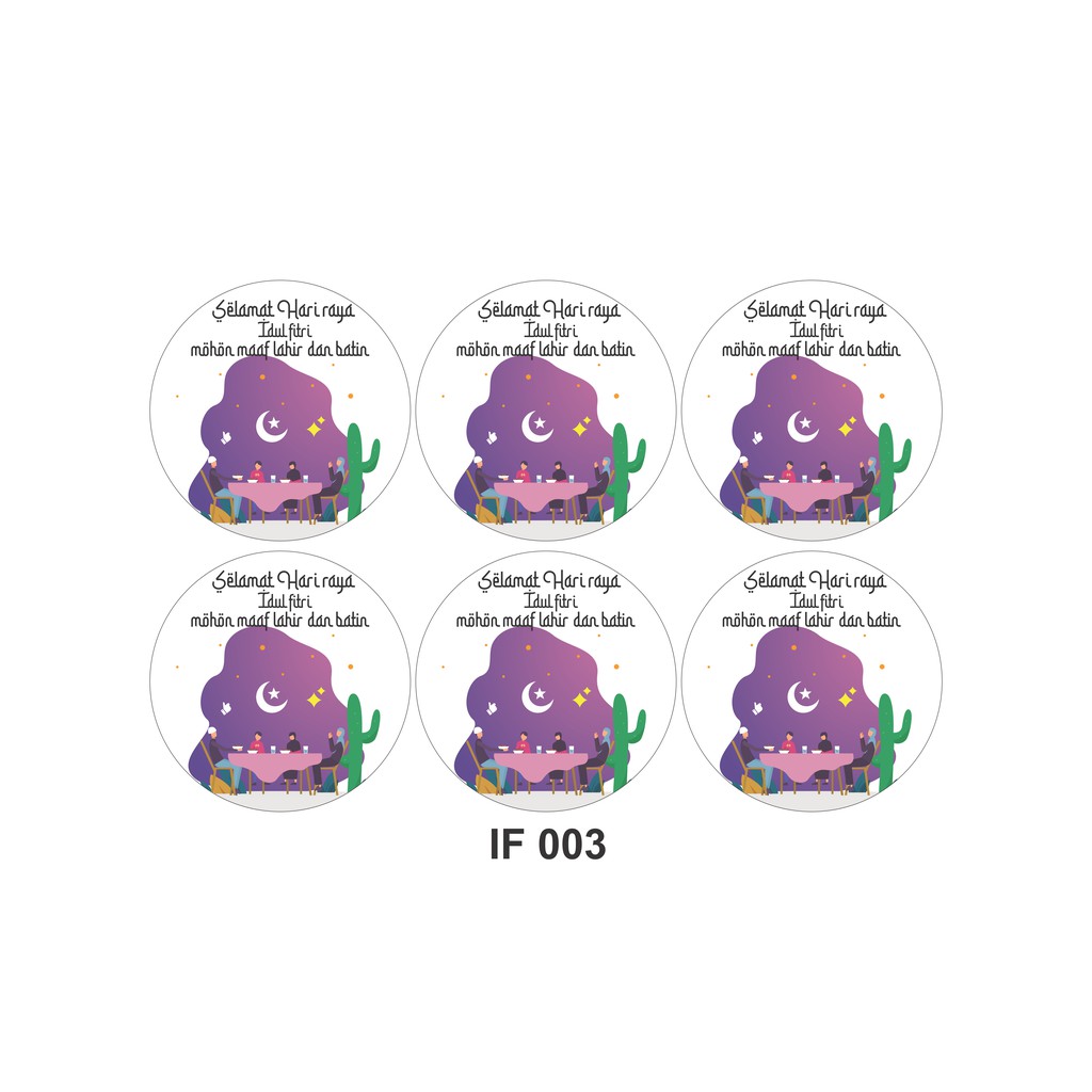 

Sticker IDUL FITRI label (IF-003) Toko Olshop Packaging print & cut (1 SET ISI 100 PCS)
