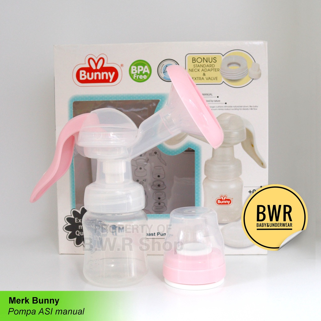 Pompa ASI Manual Bunny DN8017 / Breast Pump Botol Susu BPA Free | Bwr IX