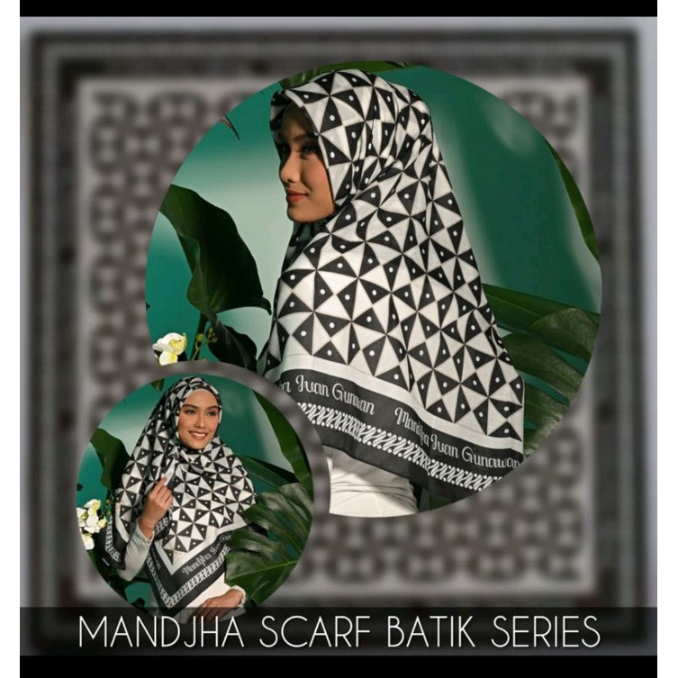 Mandjha Khusus Box Ivan Gunawan Fashion Scarf Batik Chandara Black White