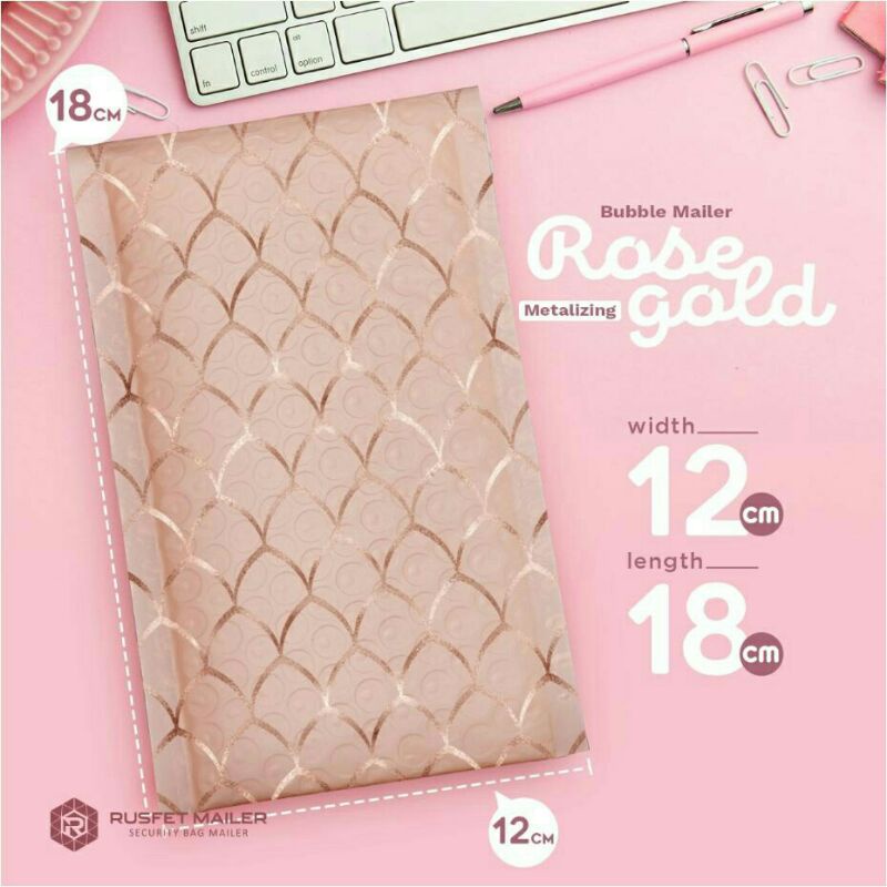 Amplop Bubble | Bubble Mailer Rusfet Motif Premium ™ 12x18cm • 1kg muat 50