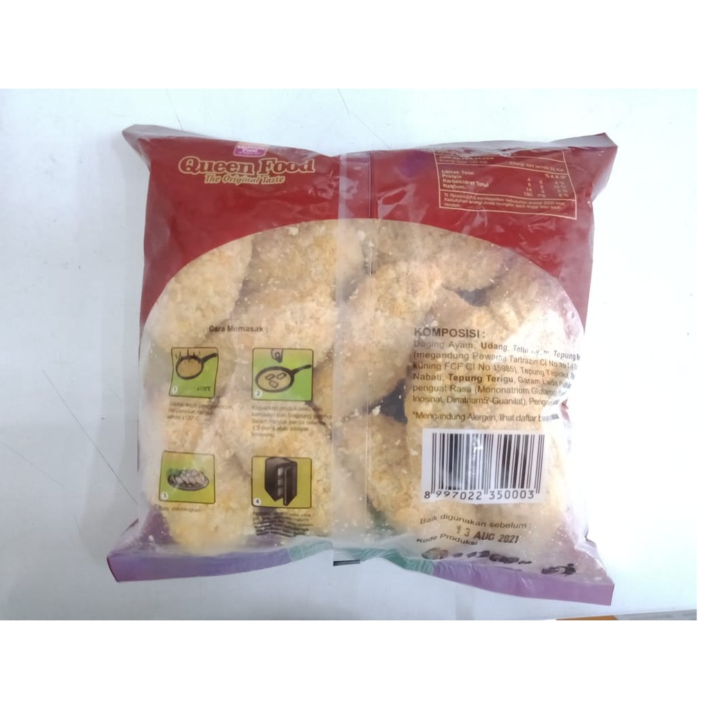 QUEEN FOOD SHRIMP ROLL 340GR ISI 12 / FROZEN FOOD