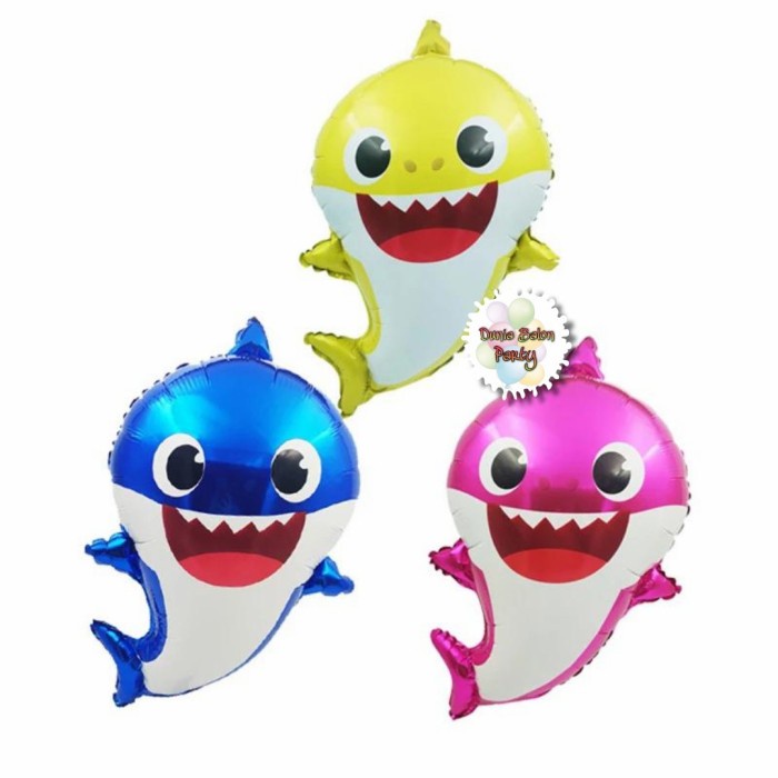 Balon Foil Baby Shark / Balon Plastik Karakter Kartun Baby Shark