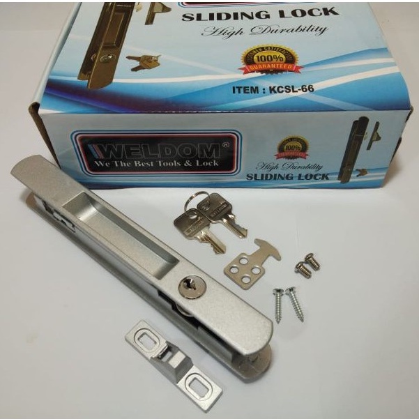 BODY BODI KUNCI DORONG SLIDING/ SLIDING LOCK / BODY PINTU/BODY BODI KUNCI DORONG SLIDING / SLIDING LOCK / BODY PINTU/BODY DORONG KUNCI SLIDING SILVER/Handle Pintu RA 6 Tanam Aluminium BERKUALITAS