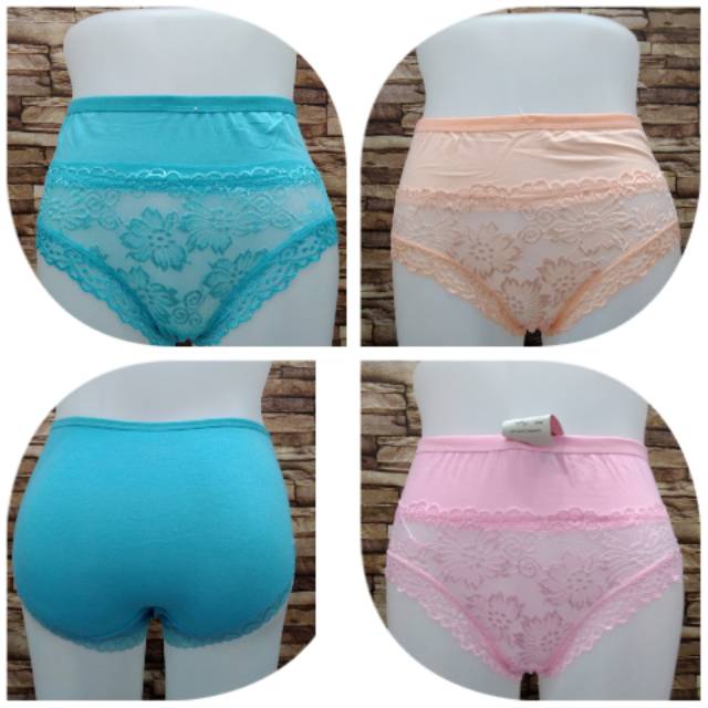 Celana dalam wanita import transparan depan allsize fit XL -xxl
