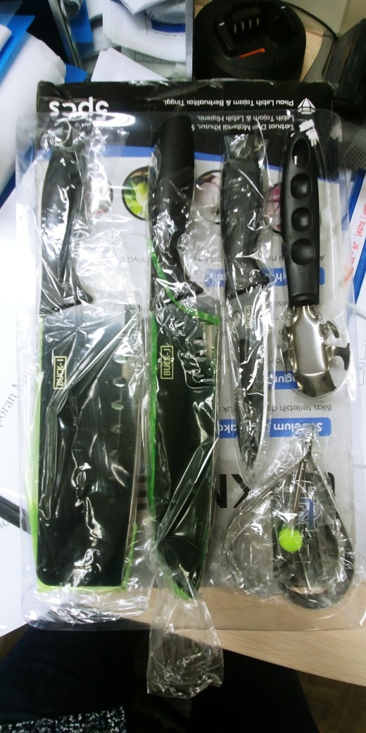 Pisau Dapur Set Black On Black 1083 Pisau Set Hitam