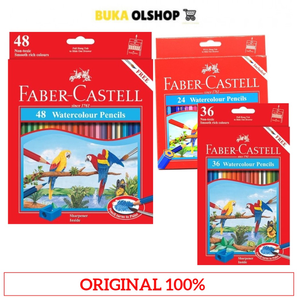 

Pensil warna Faber Castell 24 36 48 Water Colour Pencils