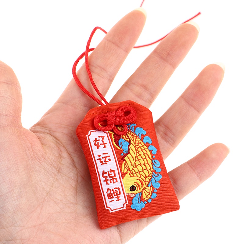 Kalung Tali Liontin Tas Doa Omamori Pray Fortune Kesehatan Gaya Jepang