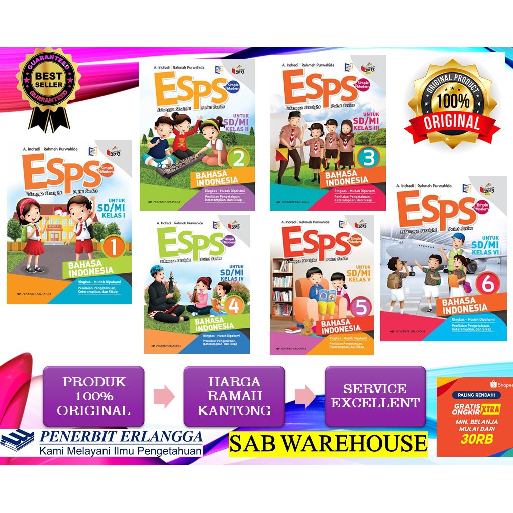 Jual BUKU ESPS: BAHASA INDONESIA SD/MI KLS.1,2,3,4,5,6/K13N PENERBIT ...