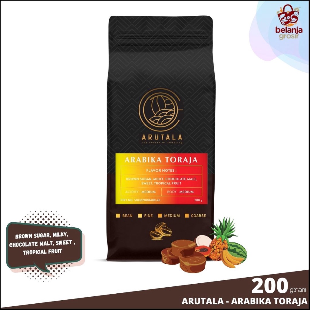 

ARUTALA Kopi Arabika Toraja Sapan 200 gram