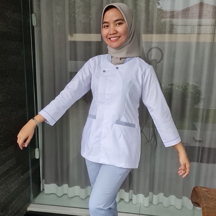 Set Baju Seragam Kiky batik Seragam Suster Nanny Uniform/ Batik / Baju Suster / Baju Seragam Baby Si