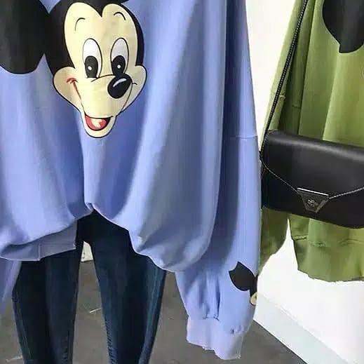❃ MICKEY OVERSIZE SWEATER KARTUN JUMBO FLEECE < ✵
