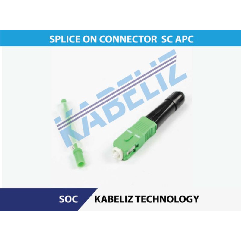 Splice On Connector SOC Konektor SC APC Sambungan Fiber Optik FTTH